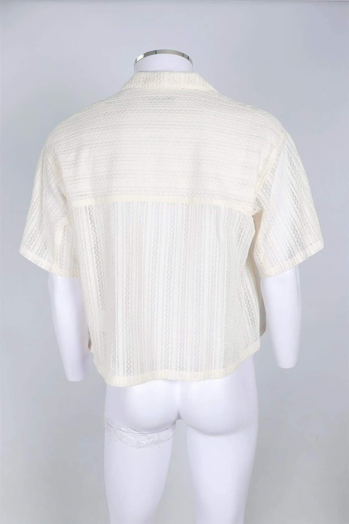 JIEDA CREAM MEN'S COTTON SHIRT SMALL - Image 4