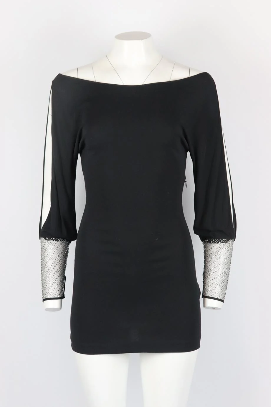 JIKI MONTE CARLO CREATIONS VINTAGE EMBELLISHED JERSEY MINI DRESS XSMALL - Image 2