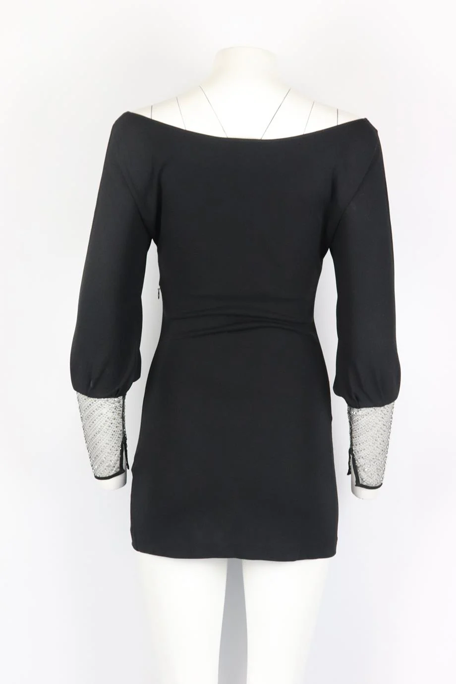 JIKI MONTE CARLO CREATIONS VINTAGE EMBELLISHED JERSEY MINI DRESS XSMALL - Image 4