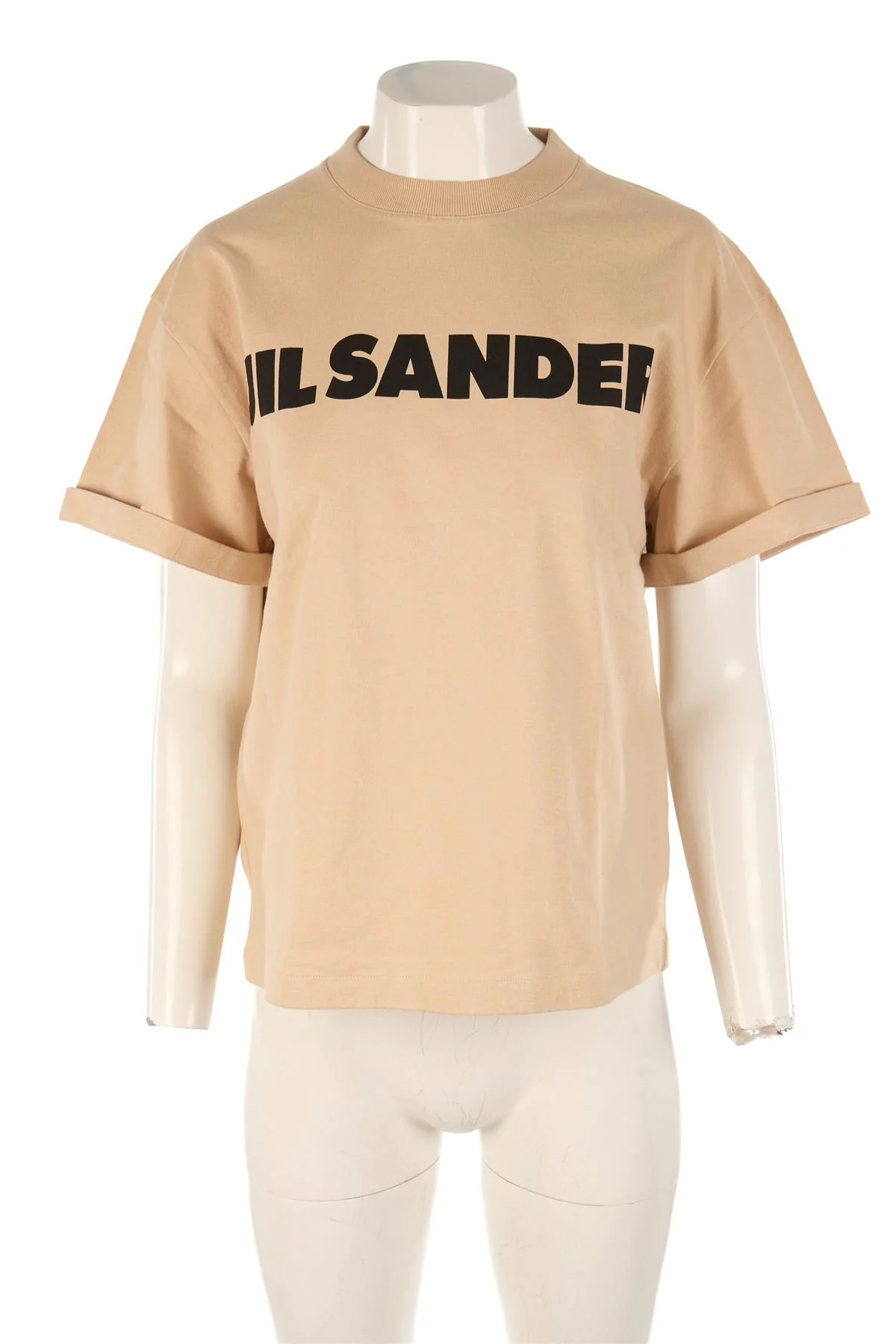 JIL SANDER BEIGE COTTON T-SHIRT SMALL - Image 2