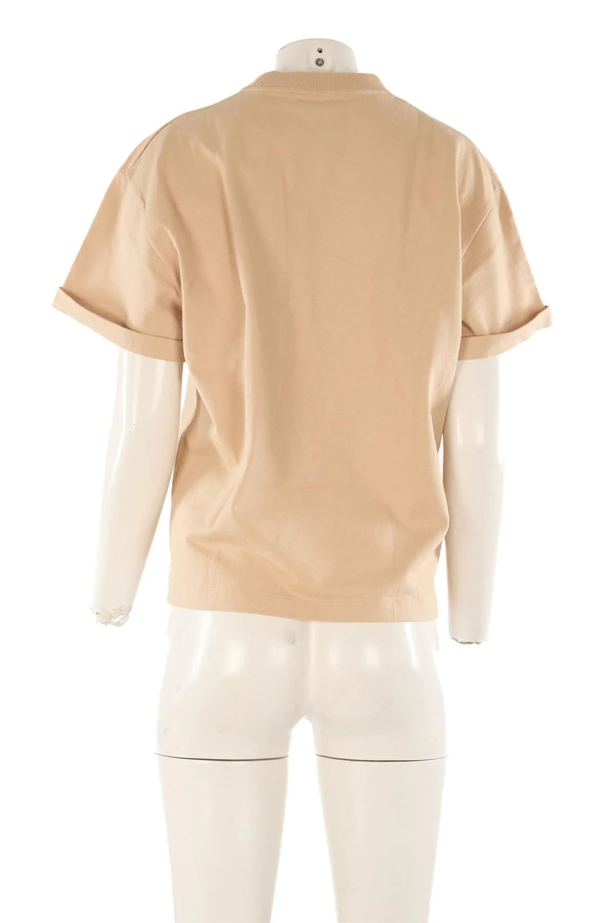 JIL SANDER BEIGE COTTON T-SHIRT SMALL - Image 4