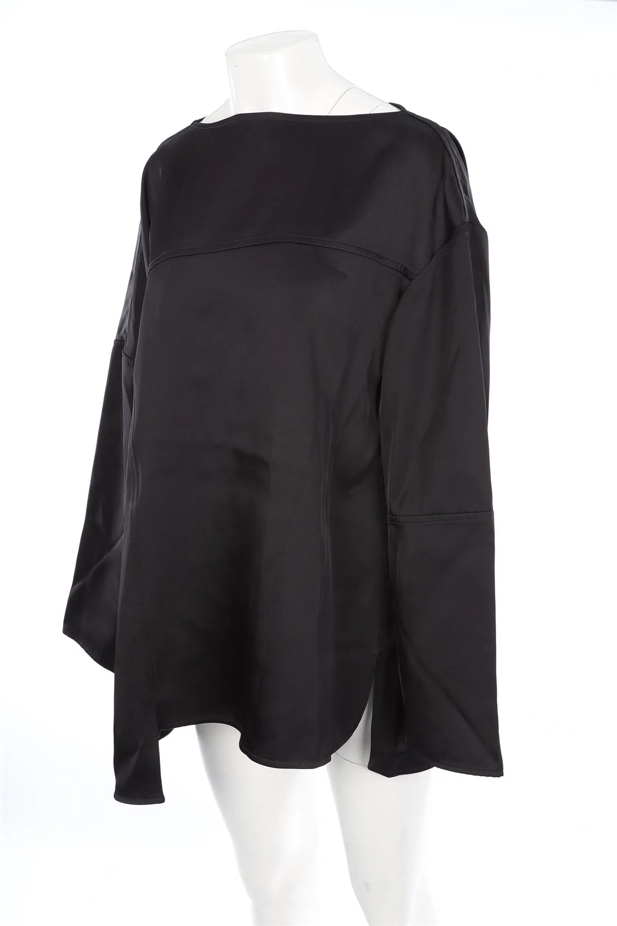 JIL SANDER BLACK SILK TOP FR 36 UK 8 - Image 3