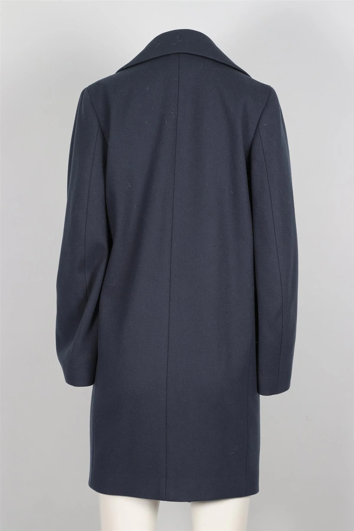 JIL SANDER BLUE WOOL COAT FR 36 UK 8 - Image 4