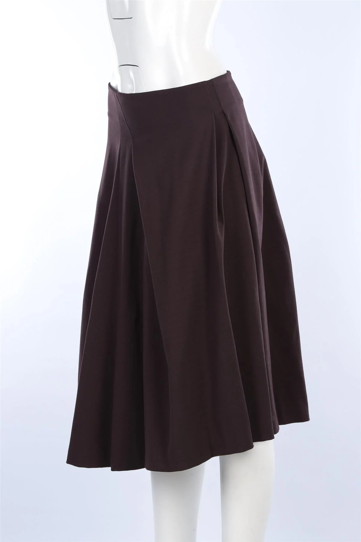 JIL SANDER BROWN JERSEY MIDI SKIRT FR 38 UK 10 - Image 3