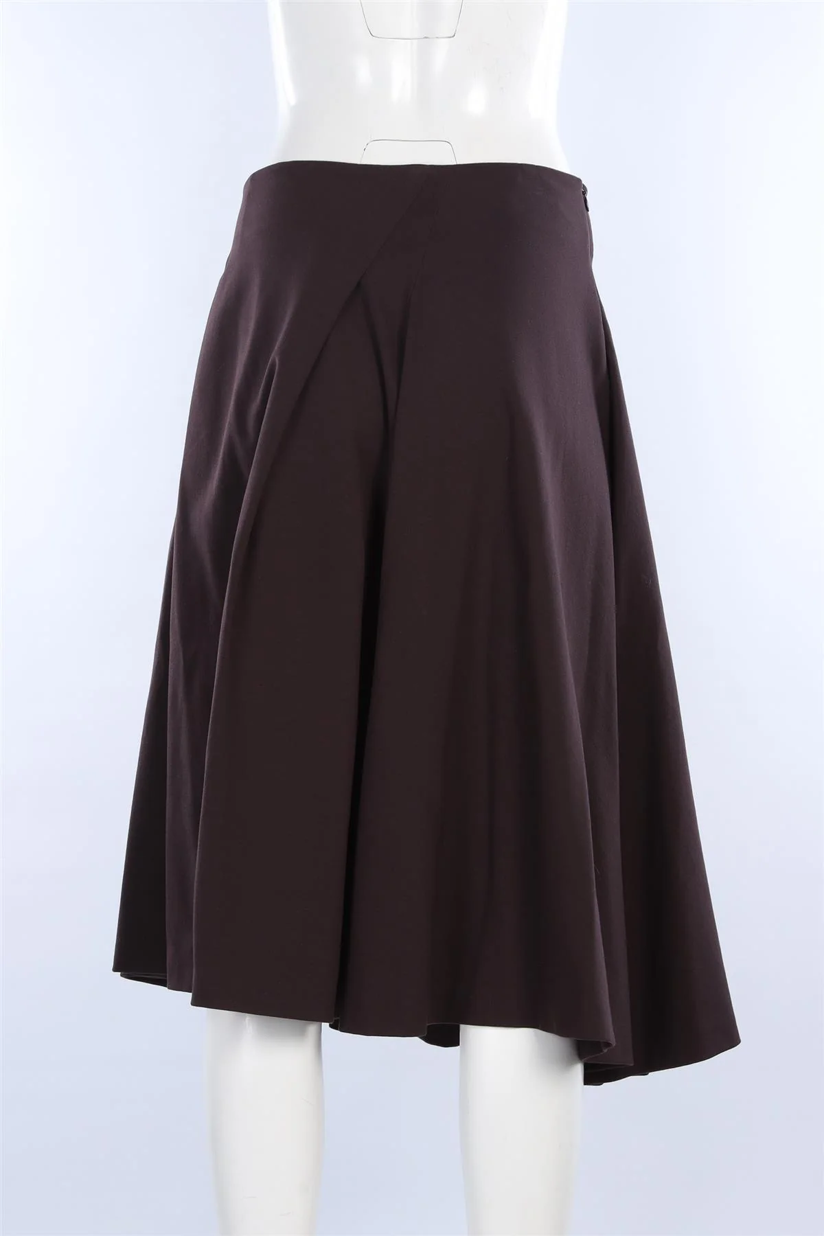 JIL SANDER BROWN JERSEY MIDI SKIRT FR 38 UK 10 - Image 4