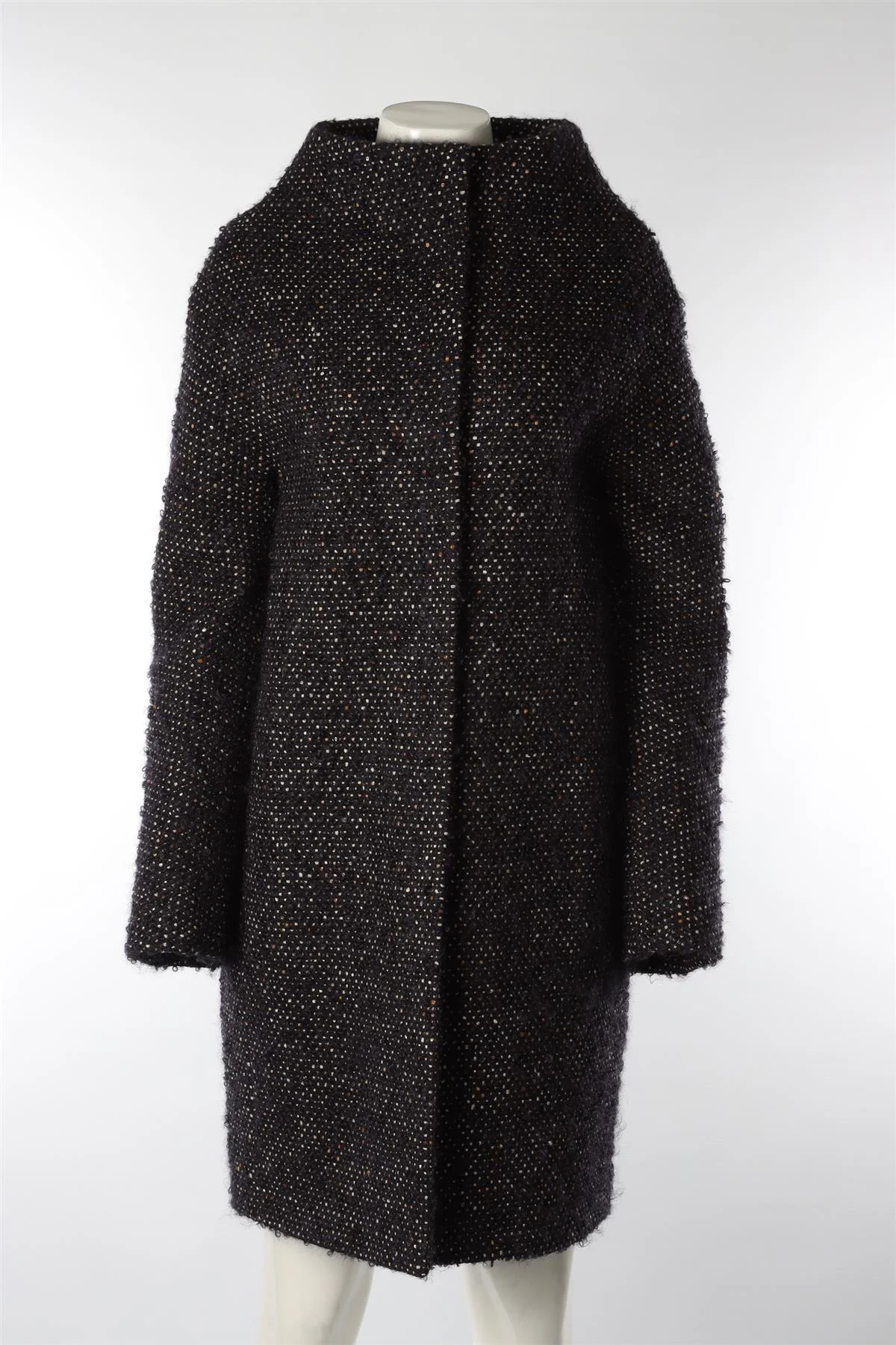 JIL SANDER NAVY WOOL COAT EU 34 UK 6 - Image 2