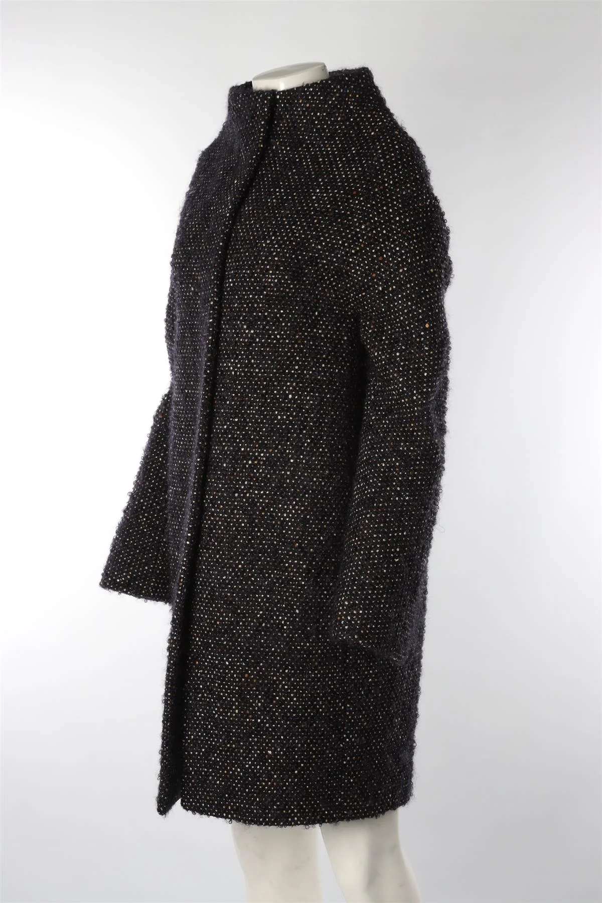 JIL SANDER NAVY WOOL COAT EU 34 UK 6 - Image 3