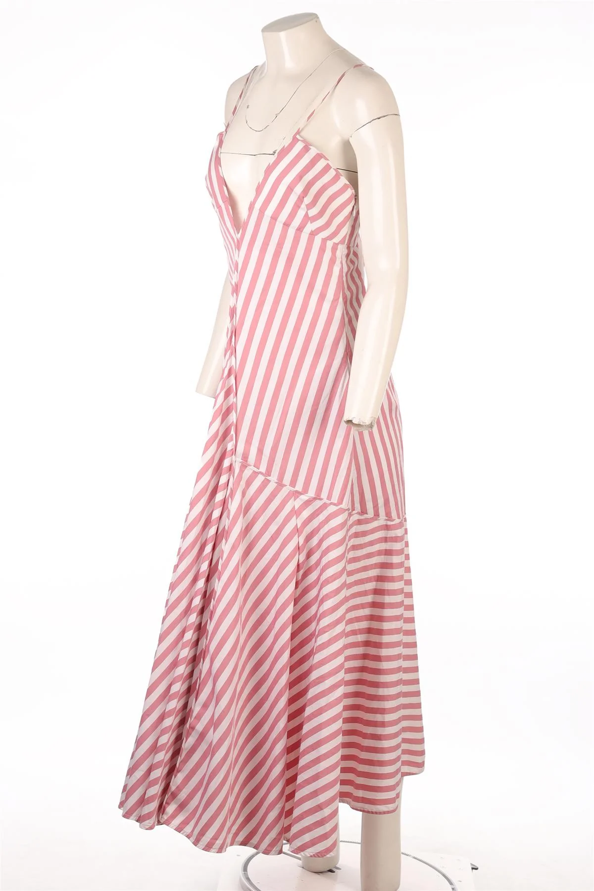 JIL SANDER PINK COTTON MAXI DRESS FR 38 UK 10 - Image 3