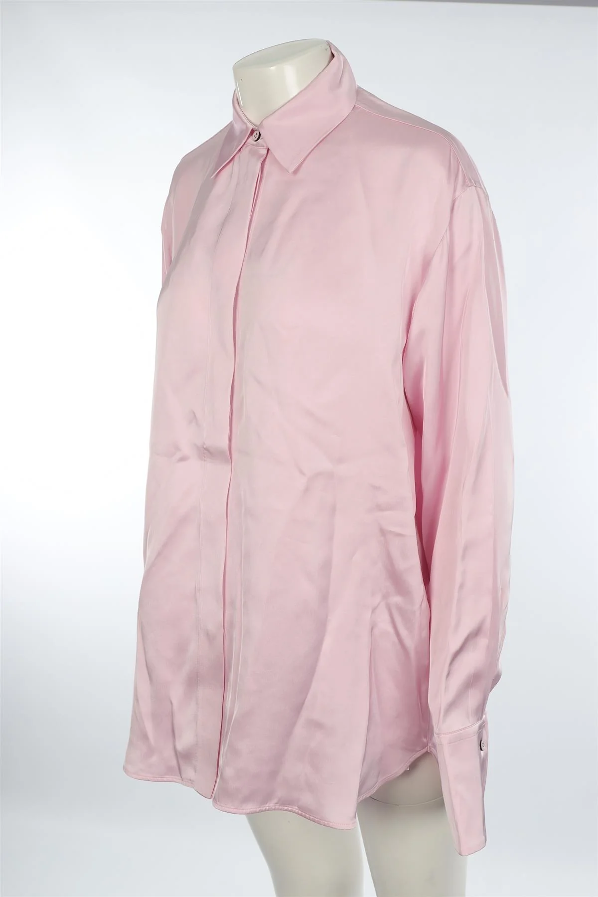 JIL SANDER PINK SATIN SHIRT FR 36 UK 8 - Image 3