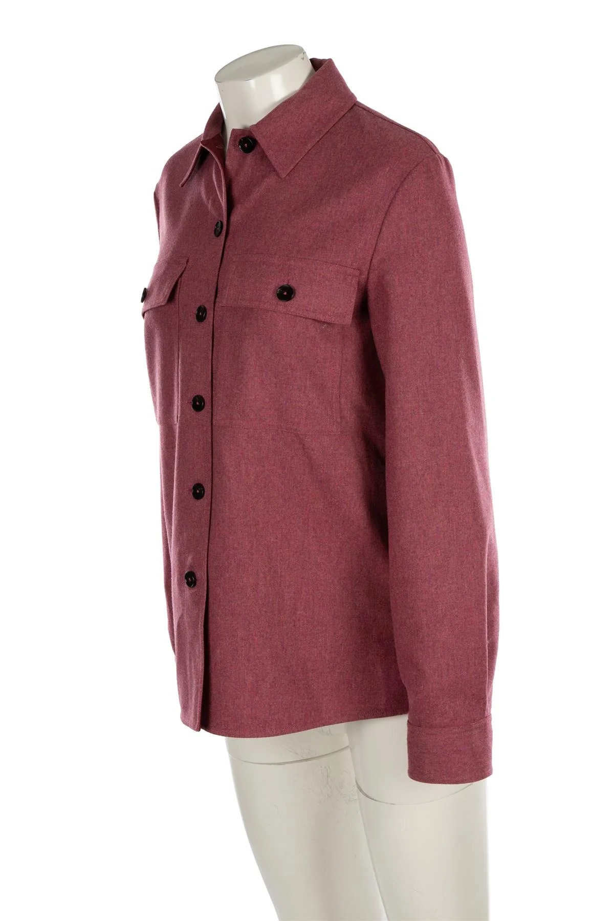 JIL SANDER+ PINK WOOL SHIRT FR 32 UK 4 - Image 3