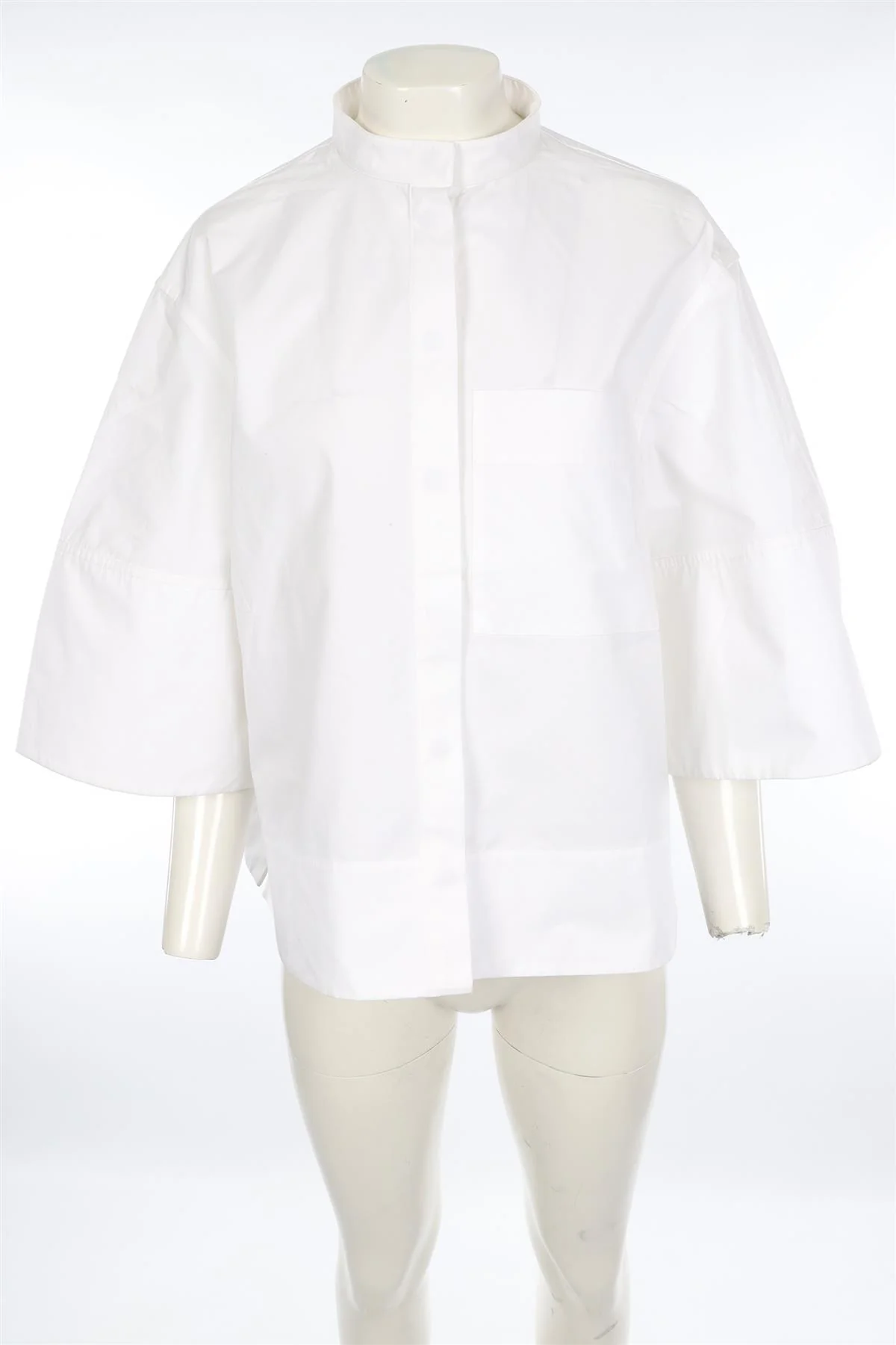 JIL SANDER WHITE COTTON SHIRT FR 36 UK 8 - Image 2