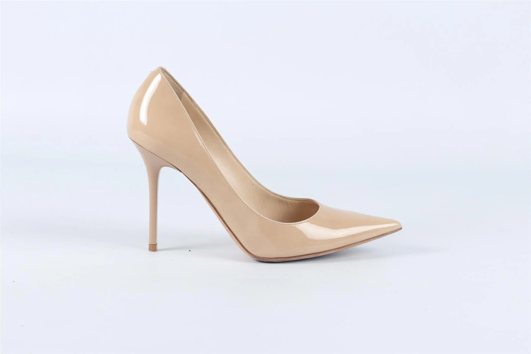 JIMMY CHOO BIEGE PATENT LEATHER PUMPS EU 34.5 UK 1.5 US 4.5 - Image 2