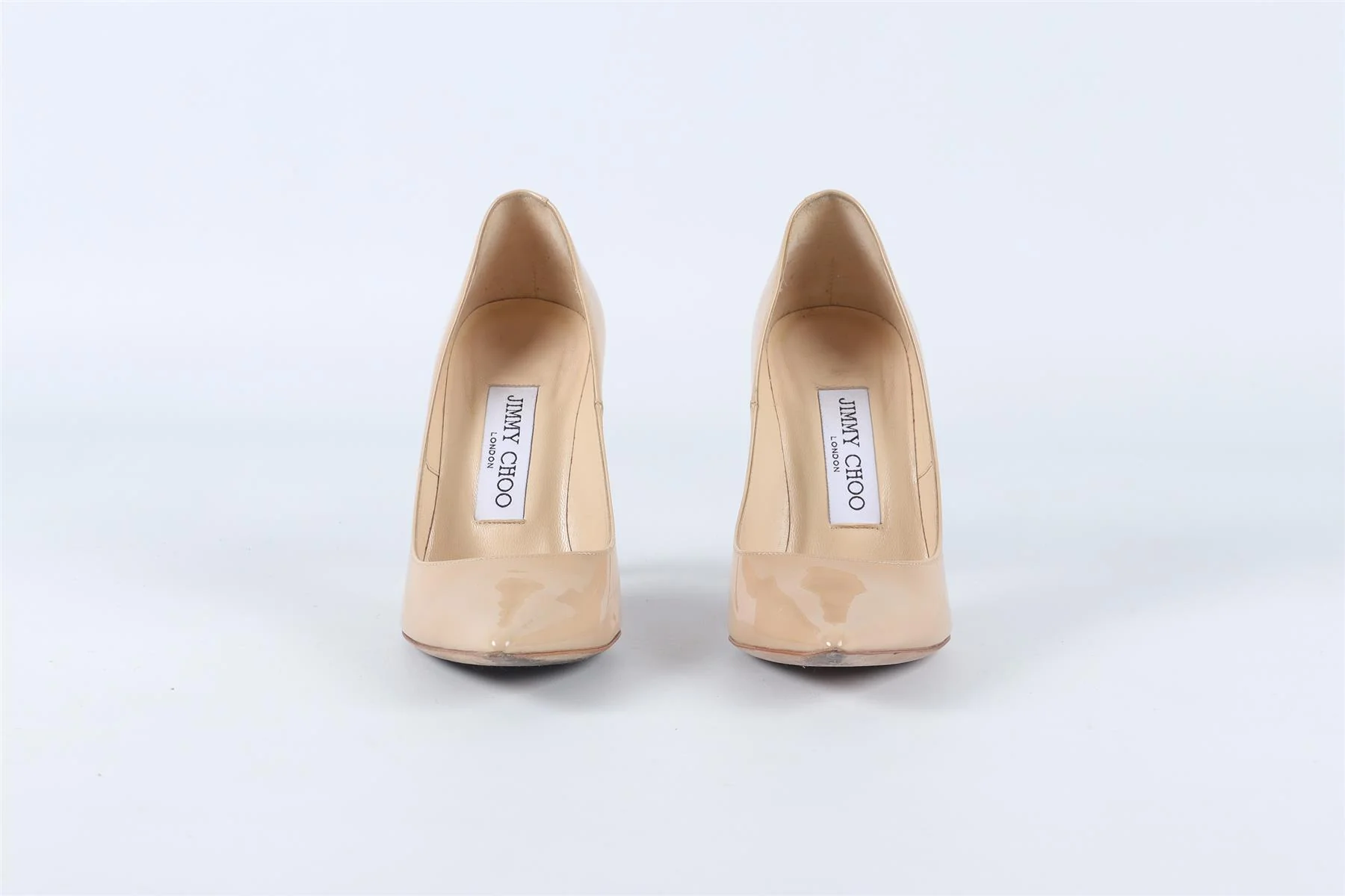JIMMY CHOO BIEGE PATENT LEATHER PUMPS EU 34.5 UK 1.5 US 4.5 - Image 3