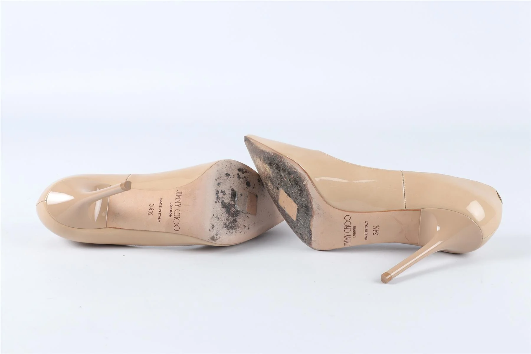JIMMY CHOO BIEGE PATENT LEATHER PUMPS EU 34.5 UK 1.5 US 4.5 - Image 6