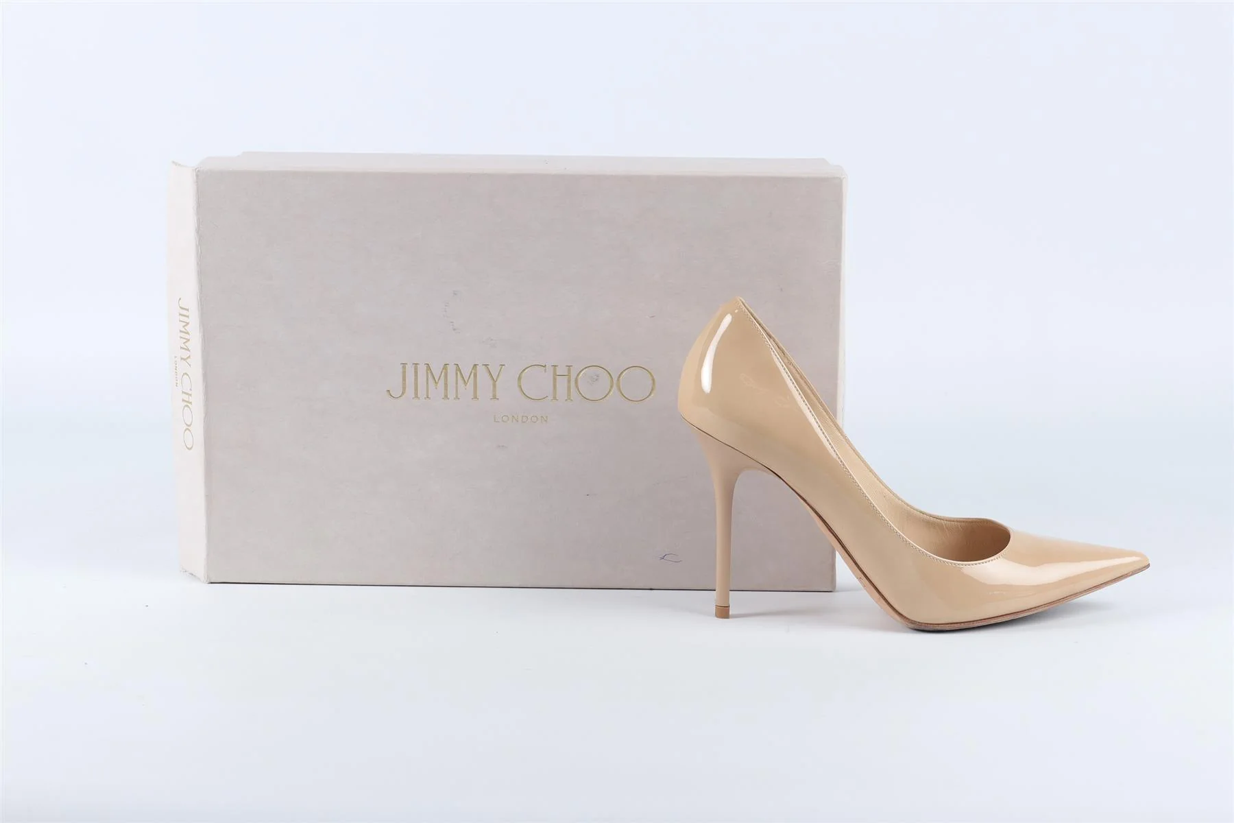 JIMMY CHOO BIEGE PATENT LEATHER PUMPS EU 34.5 UK 1.5 US 4.5 - Image 7