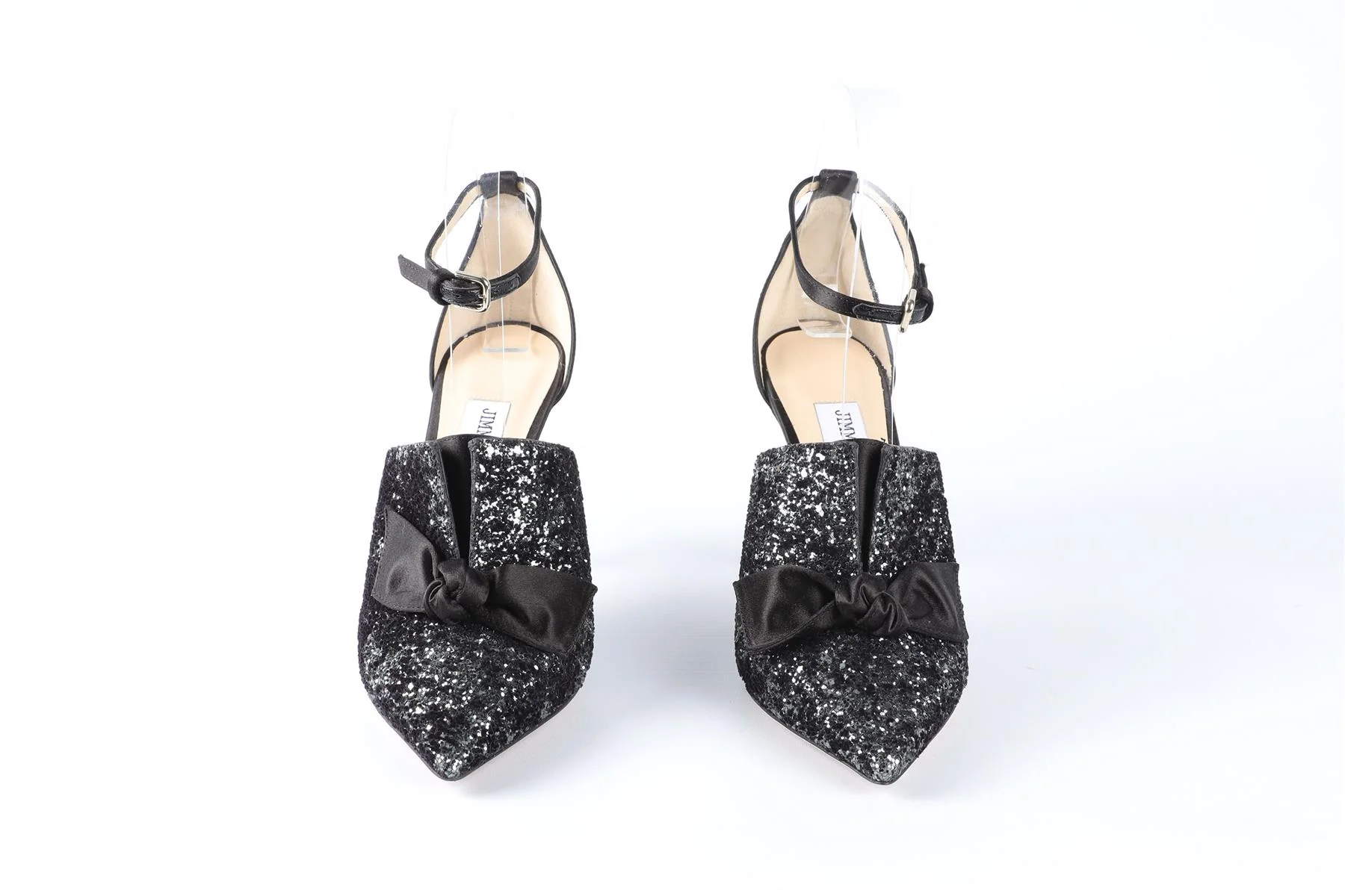 JIMMY CHOO BLACK GLITTER PUMPS EU 37 UK 4 US 7 - Image 3