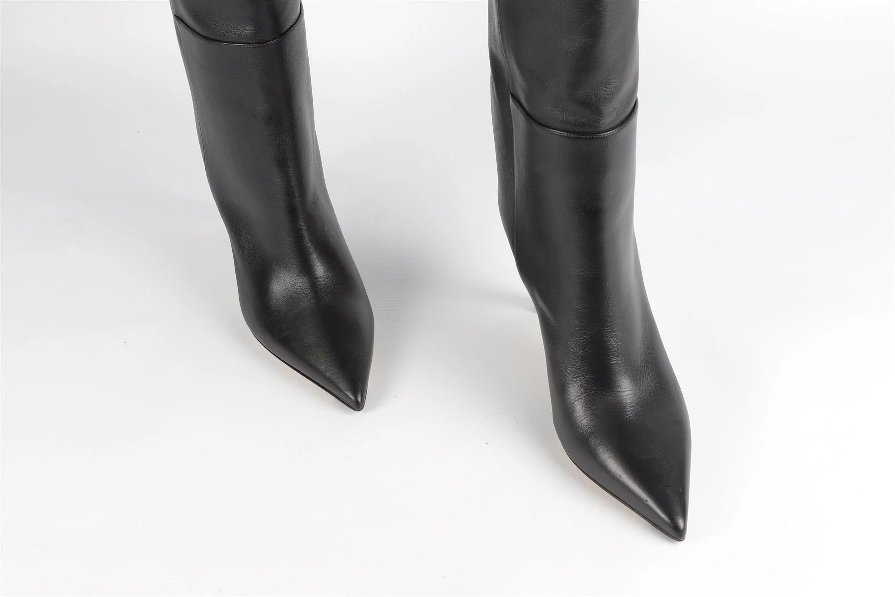 JIMMY CHOO BLACK LEATHER KNEE HIGH BOOTS EU 38 UK 5 US 8 - Image 4