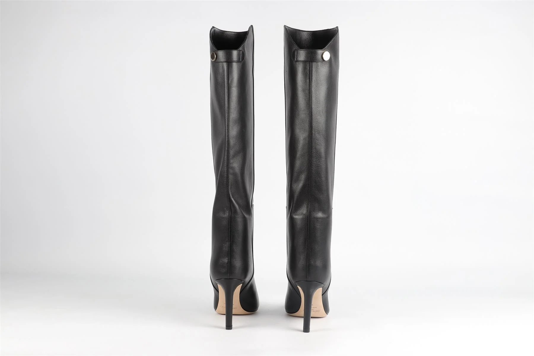 JIMMY CHOO BLACK LEATHER KNEE HIGH BOOTS EU 38 UK 5 US 8 - Image 5