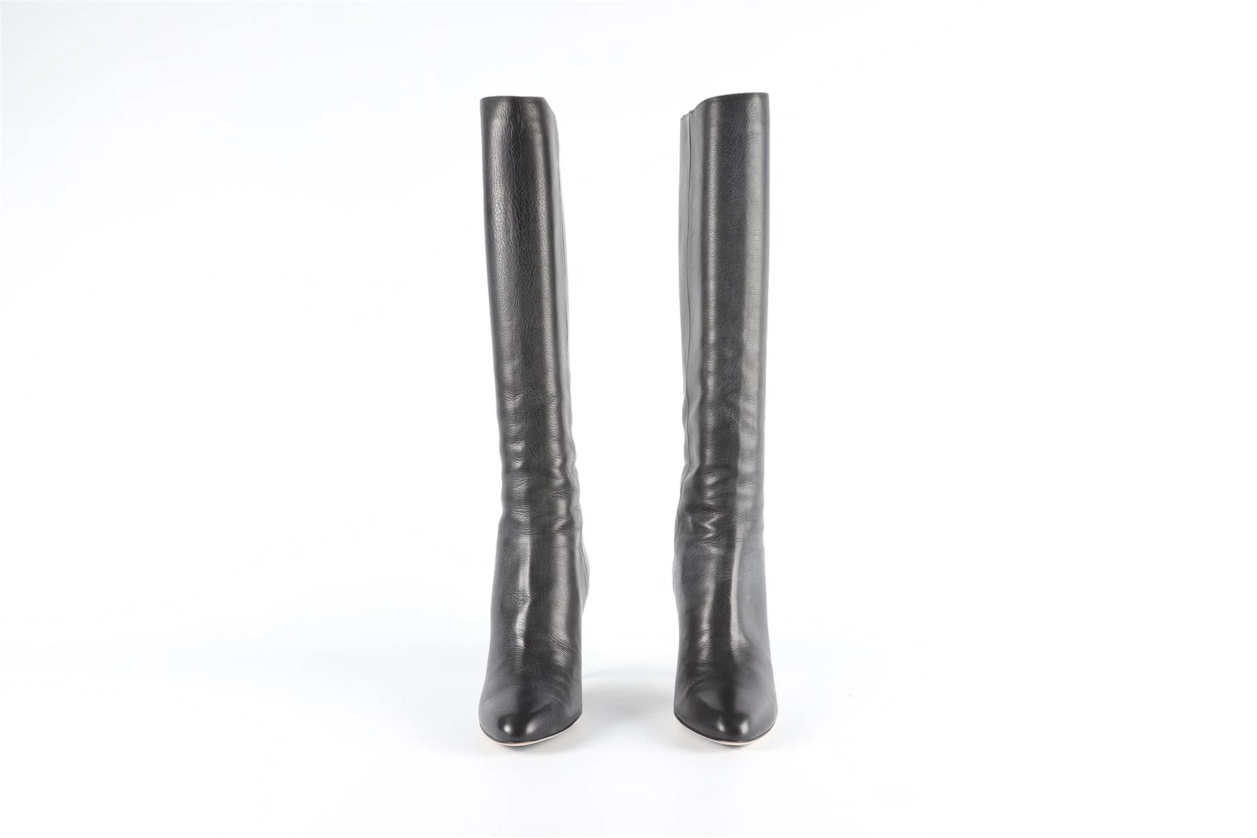 JIMMY CHOO BLACK LEATHER KNEE HIGH BOOTS EU 39 UK 6, US 9 - Image 3