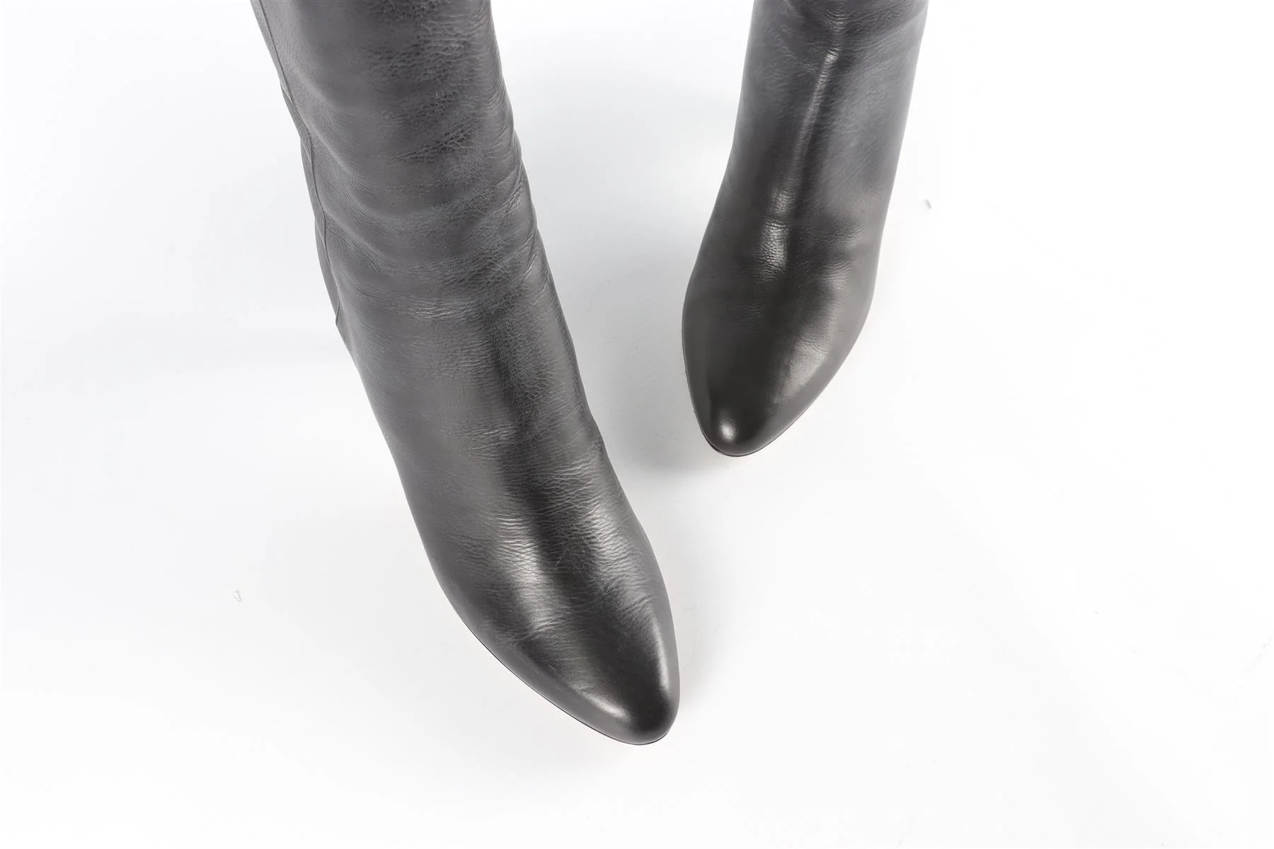 JIMMY CHOO BLACK LEATHER KNEE HIGH BOOTS EU 39 UK 6, US 9 - Image 4
