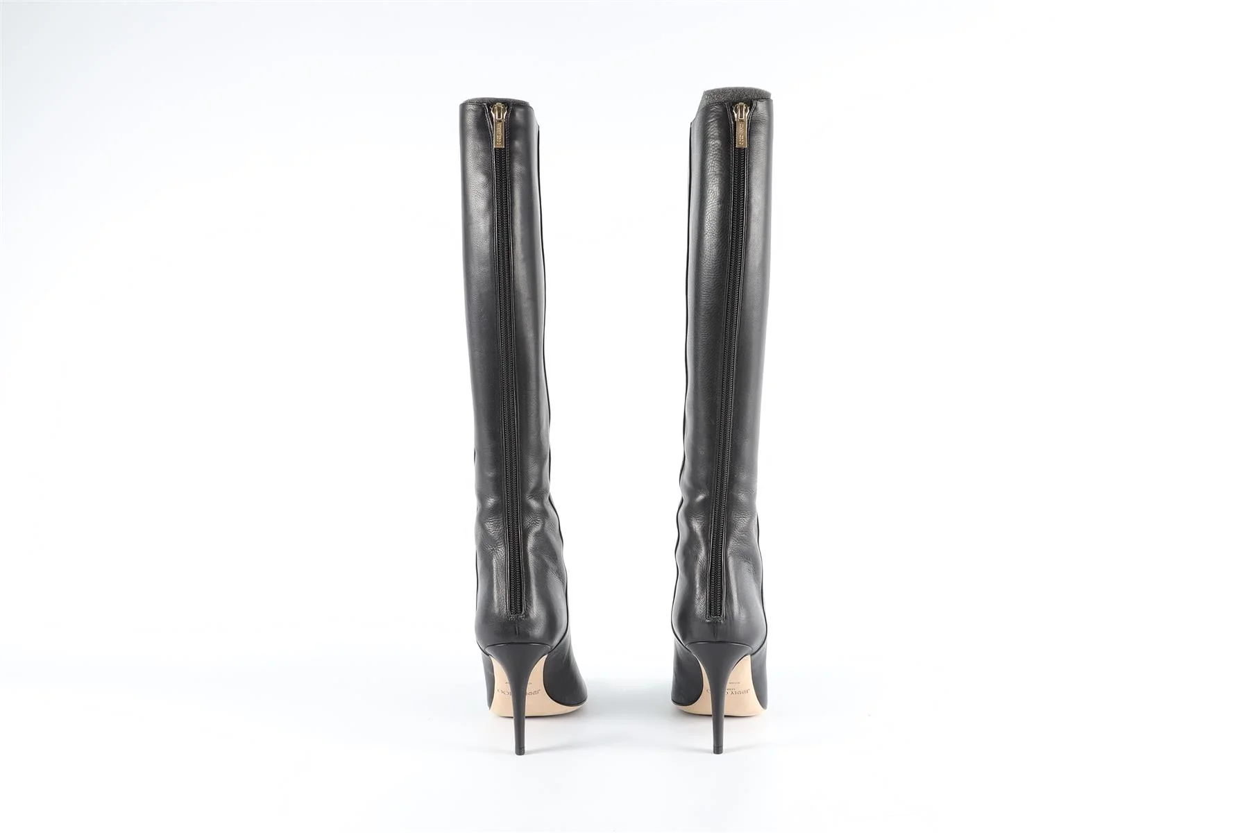JIMMY CHOO BLACK LEATHER KNEE HIGH BOOTS EU 39 UK 6, US 9 - Image 5
