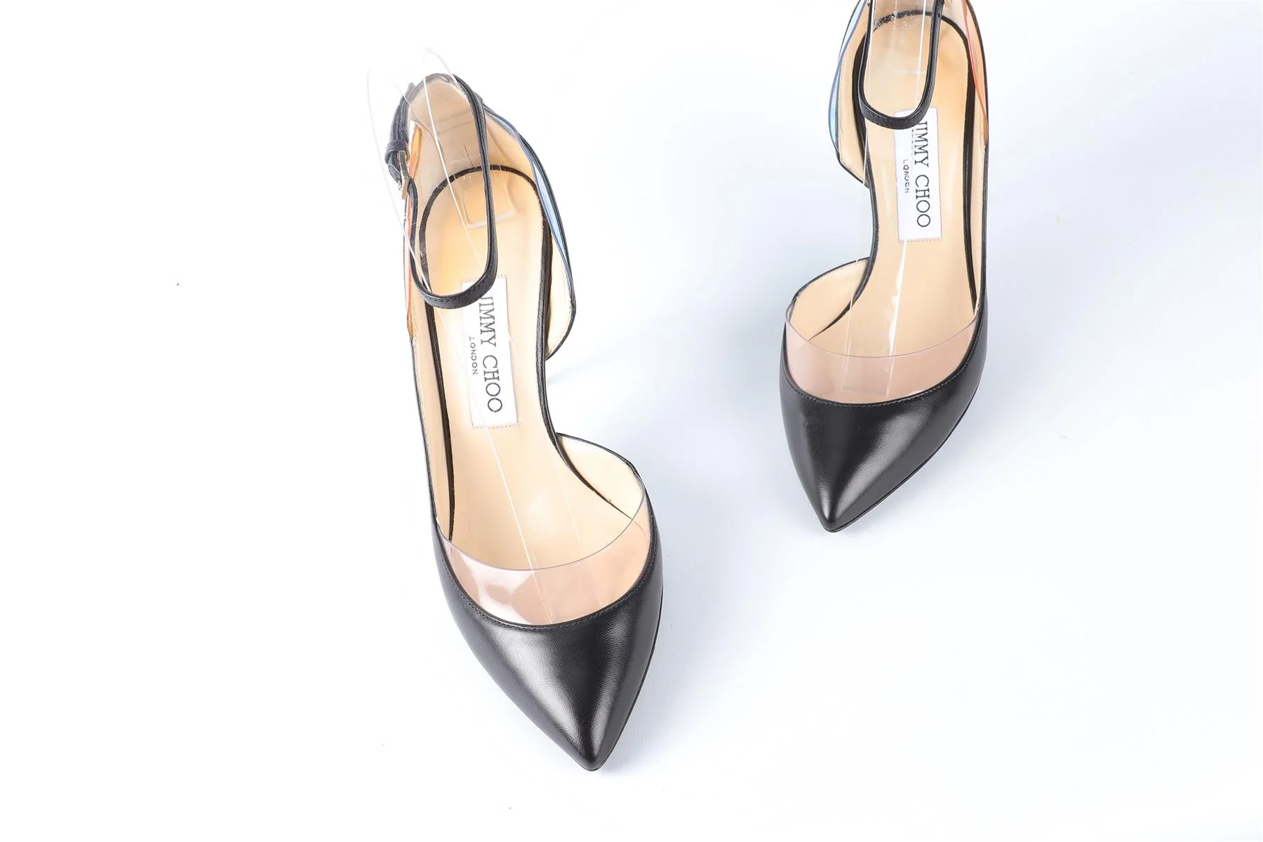 JIMMY CHOO BLACK LEATHER PUMPS EU 37 UK 4 US 7 - Image 4