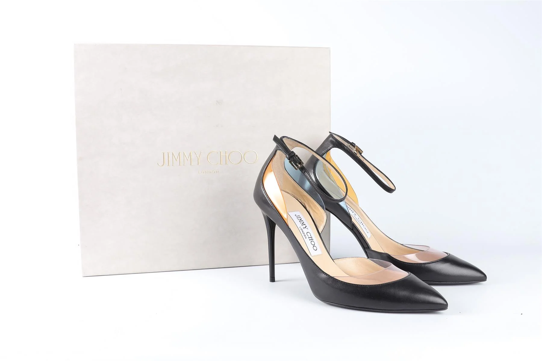 JIMMY CHOO BLACK LEATHER PUMPS EU 37 UK 4 US 7 - Image 7
