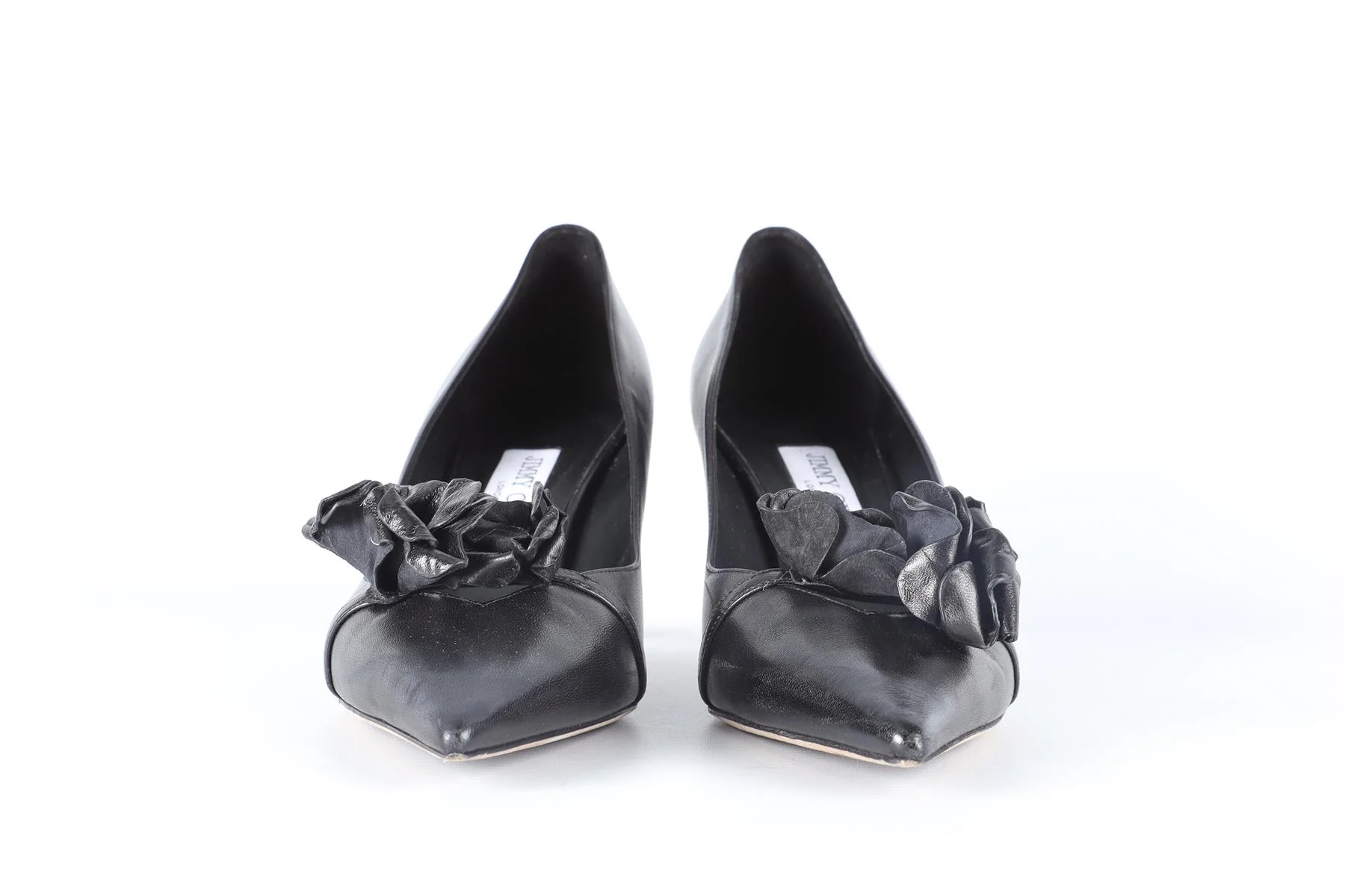 JIMMY CHOO BLACK LEATHER PUMPS EU 40 UK 7 US 10 - Image 3