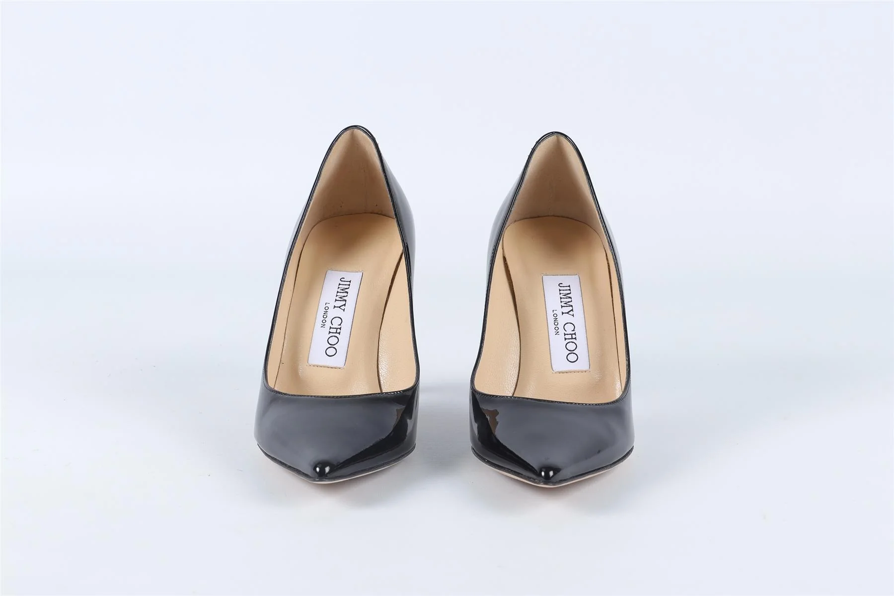 JIMMY CHOO BLACK PATENT LEATHER PUMPS EU 34 UK 1 US 4 - Image 3