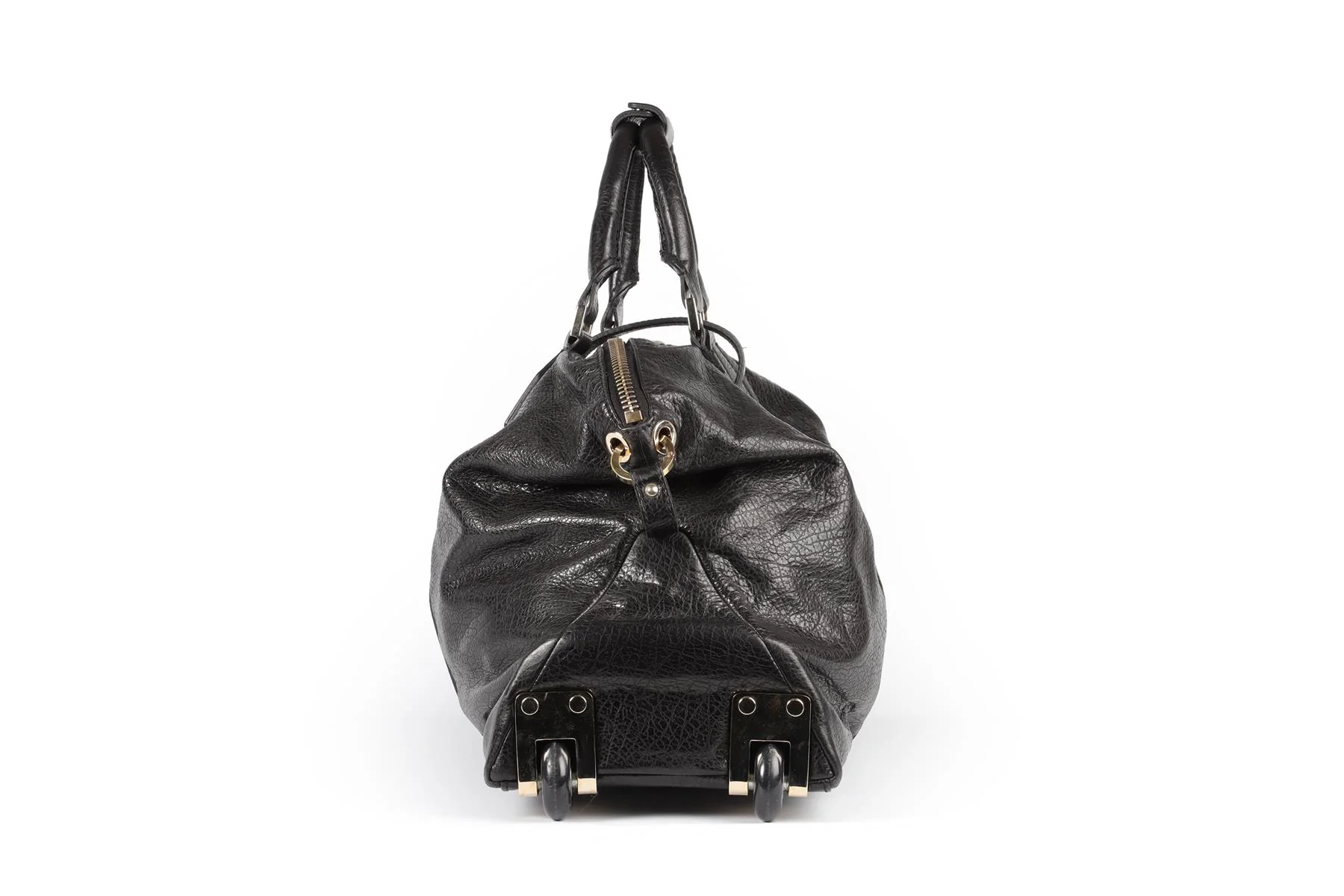 JIMMY CHOO BLACK RAPHAEL LEATHER SUITCASE - Image 4