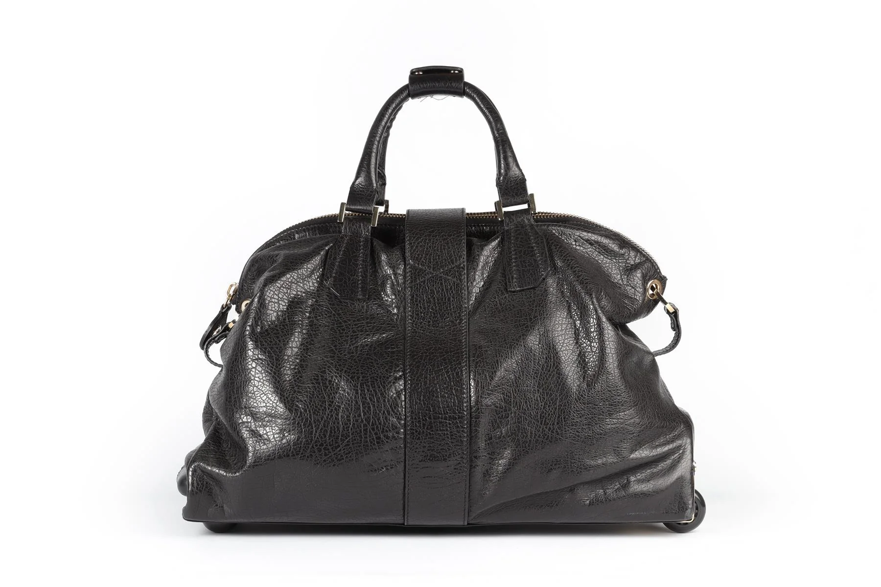 JIMMY CHOO BLACK RAPHAEL LEATHER SUITCASE - Image 6