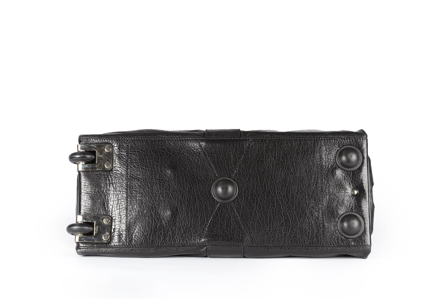 JIMMY CHOO BLACK RAPHAEL LEATHER SUITCASE - Image 7