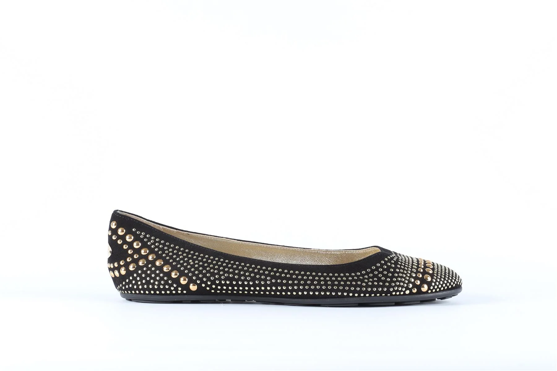 JIMMY CHOO BLACK SUEDE BALLET FLATS EU 39 UK 6 US 9 - Image 2