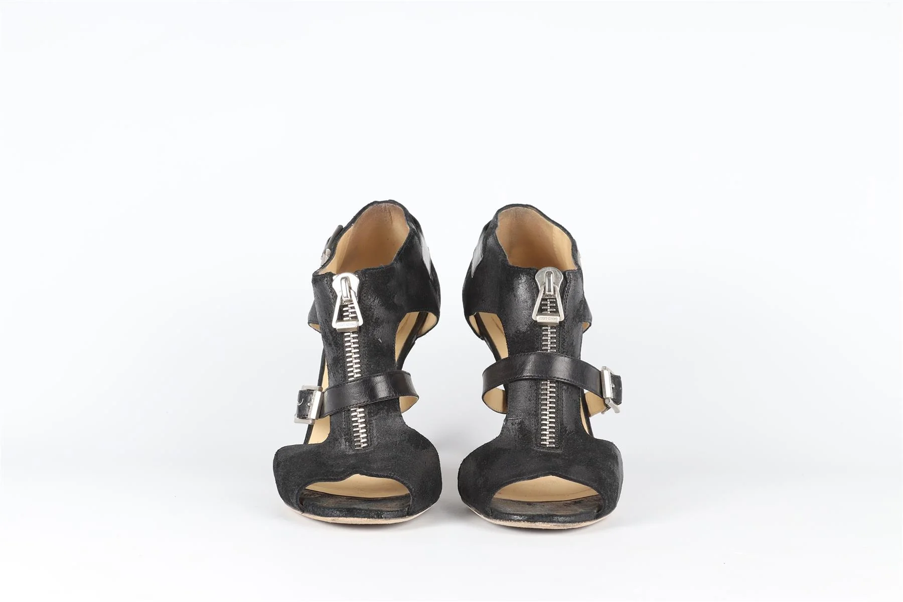 JIMMY CHOO BLACK SUEDE SANDALS EU 40 UK 7 US 10 - Image 10