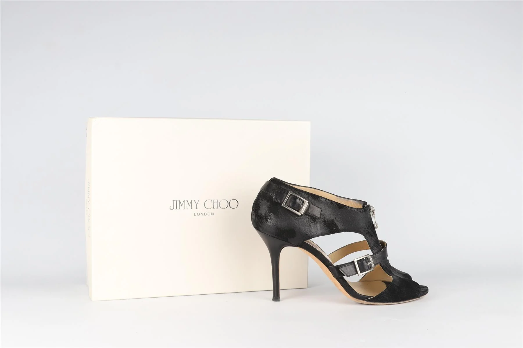 JIMMY CHOO BLACK SUEDE SANDALS EU 40 UK 7 US 10 - Image 7