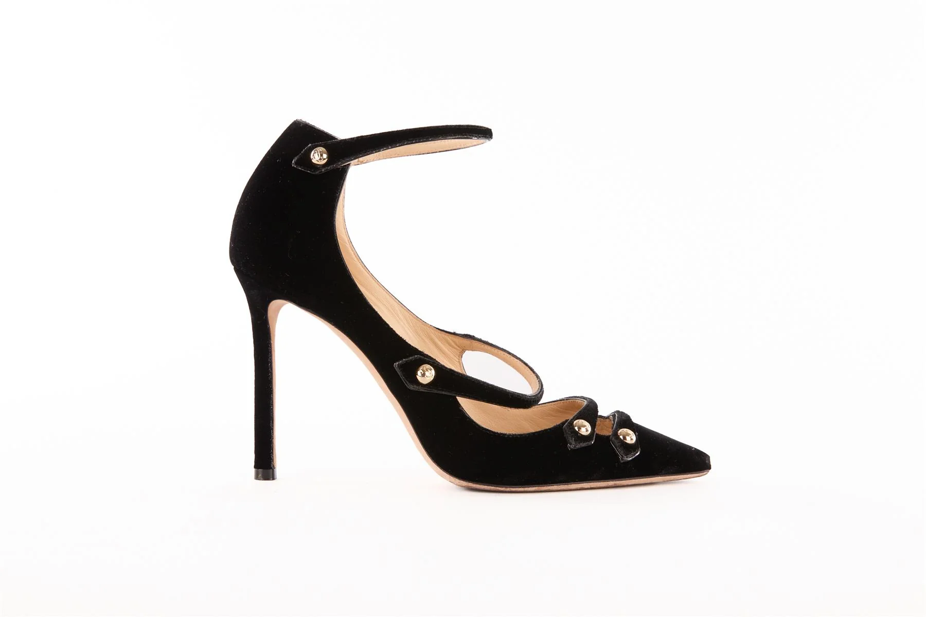 JIMMY CHOO BLACK VELVET PUMPS EU 39 UK 6 US 9 - Image 2