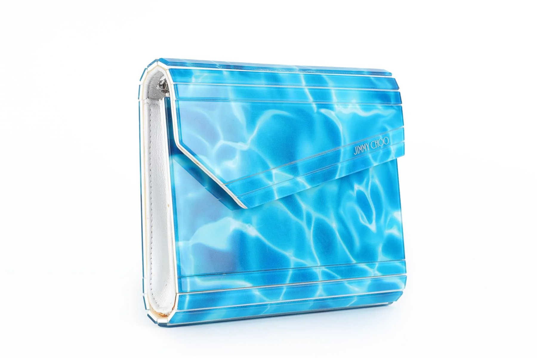 JIMMY CHOO BLUE CANDY ACRYLIC CLUTCH - Image 4