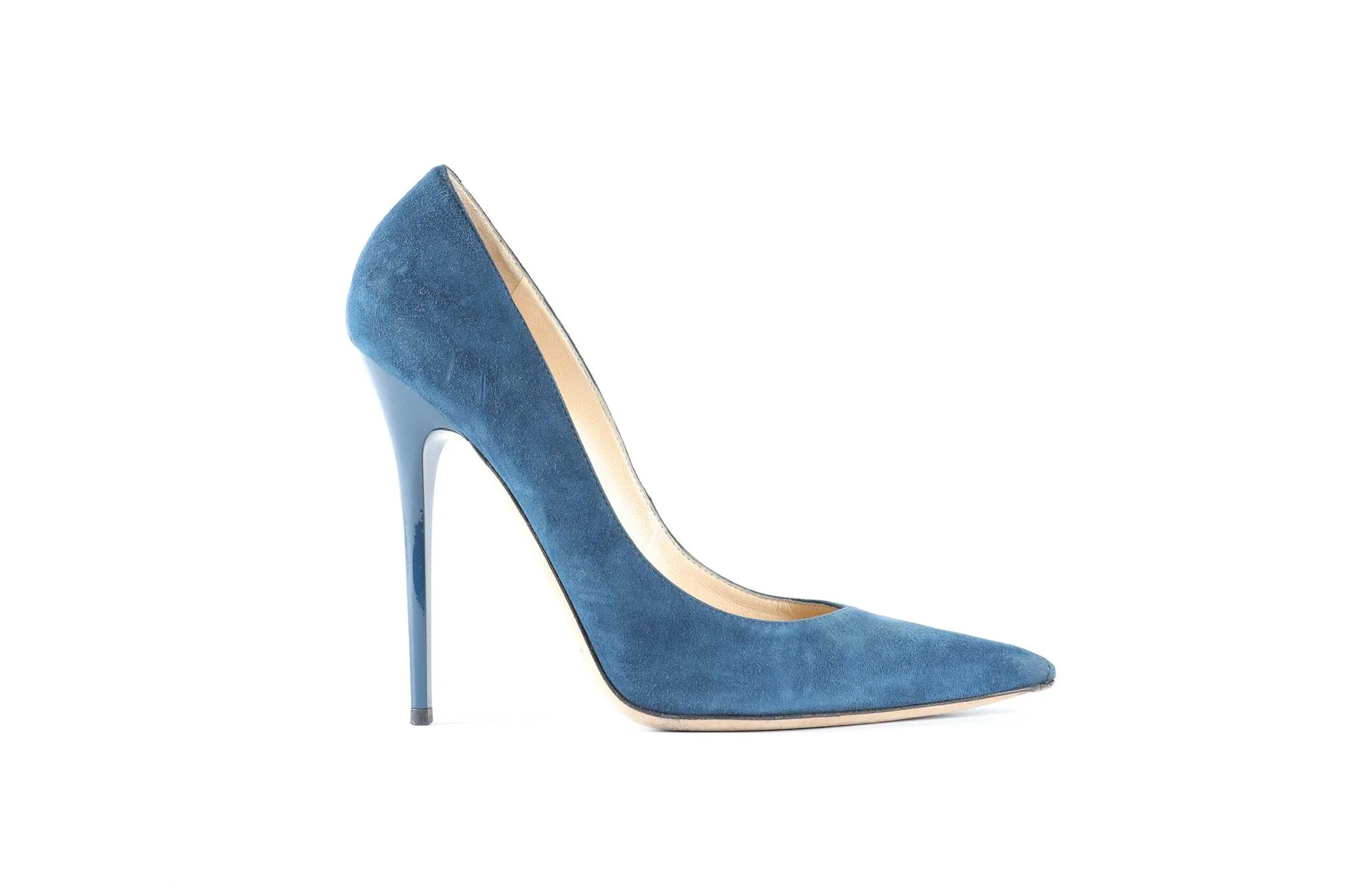 JIMMY CHOO BLUE SUEDE PUMPS EU 40 UK 7 US 10 - Image 2