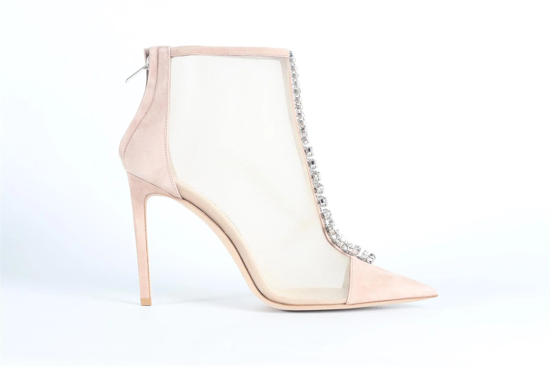 JIMMY CHOO CRYSTAL AND MESH ANKLE BOOTS EU 39.5 UK 6.5 US 9.5 - Image 2
