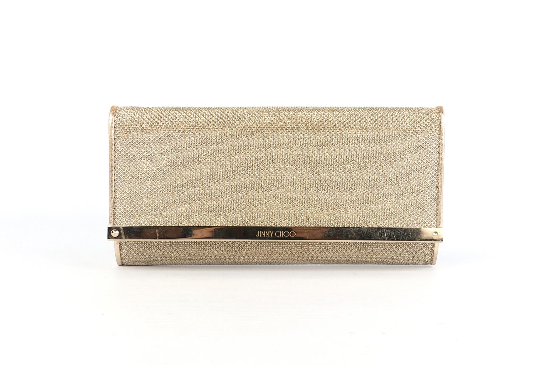 JIMMY CHOO GOLD FABRIC CLUTCH - Image 2