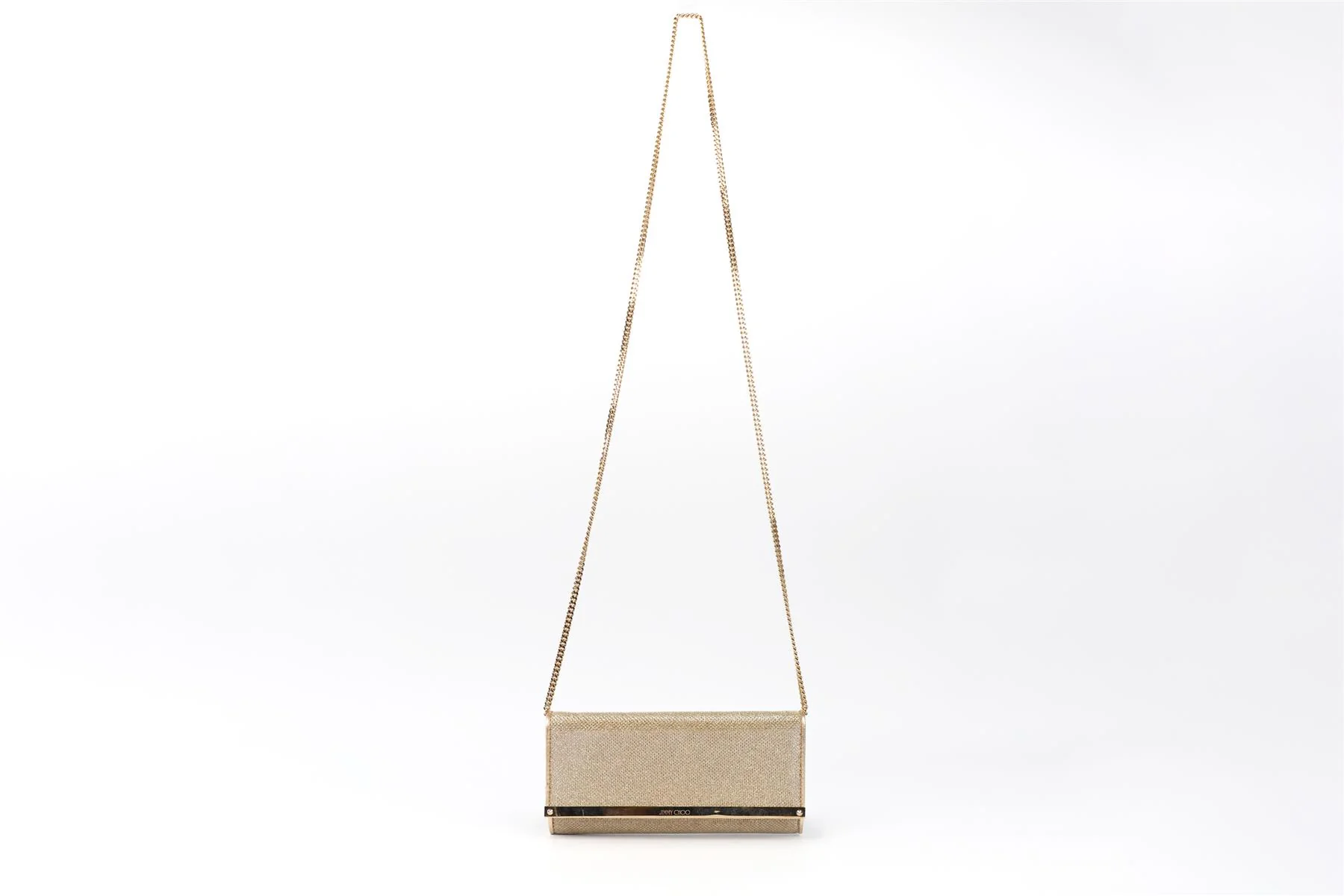 JIMMY CHOO GOLD FABRIC CLUTCH - Image 3