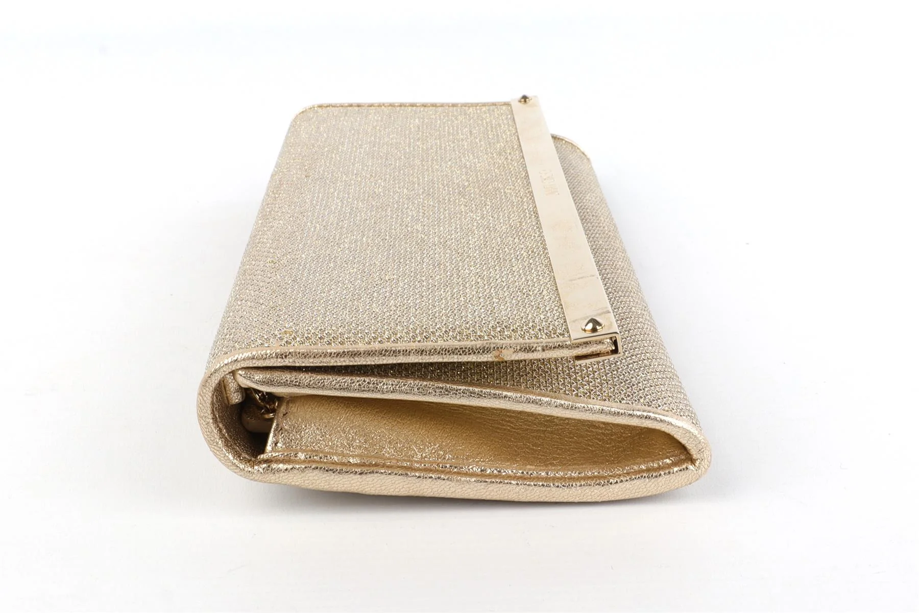 JIMMY CHOO GOLD FABRIC CLUTCH - Image 5