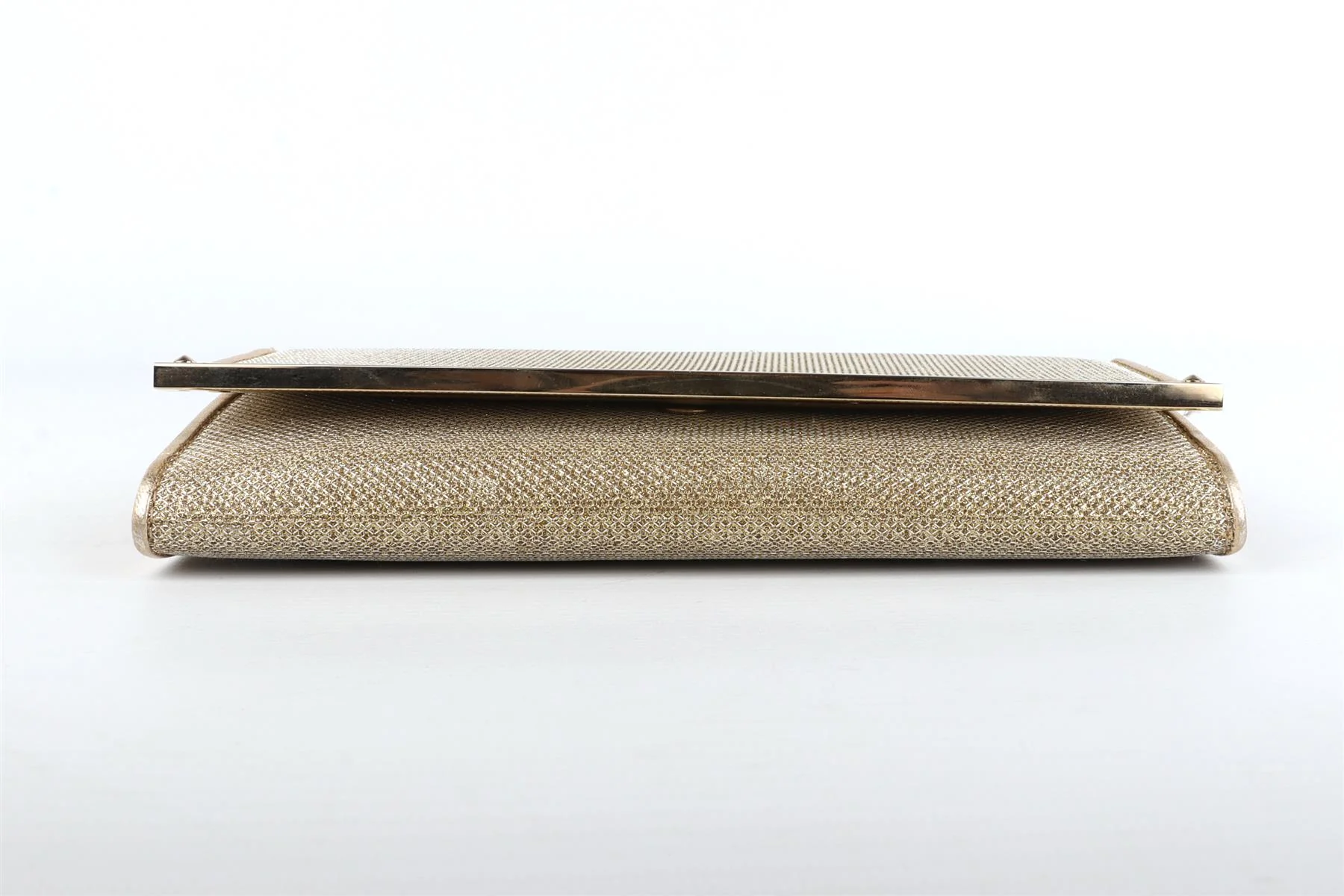JIMMY CHOO GOLD FABRIC CLUTCH - Image 8