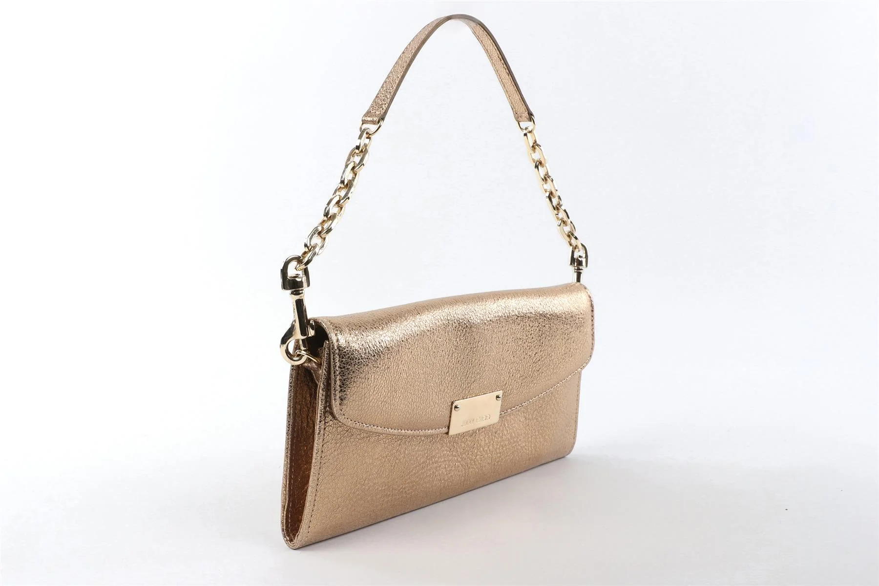 JIMMY CHOO GOLD LEATHER SHOULDER BAG - Image 3