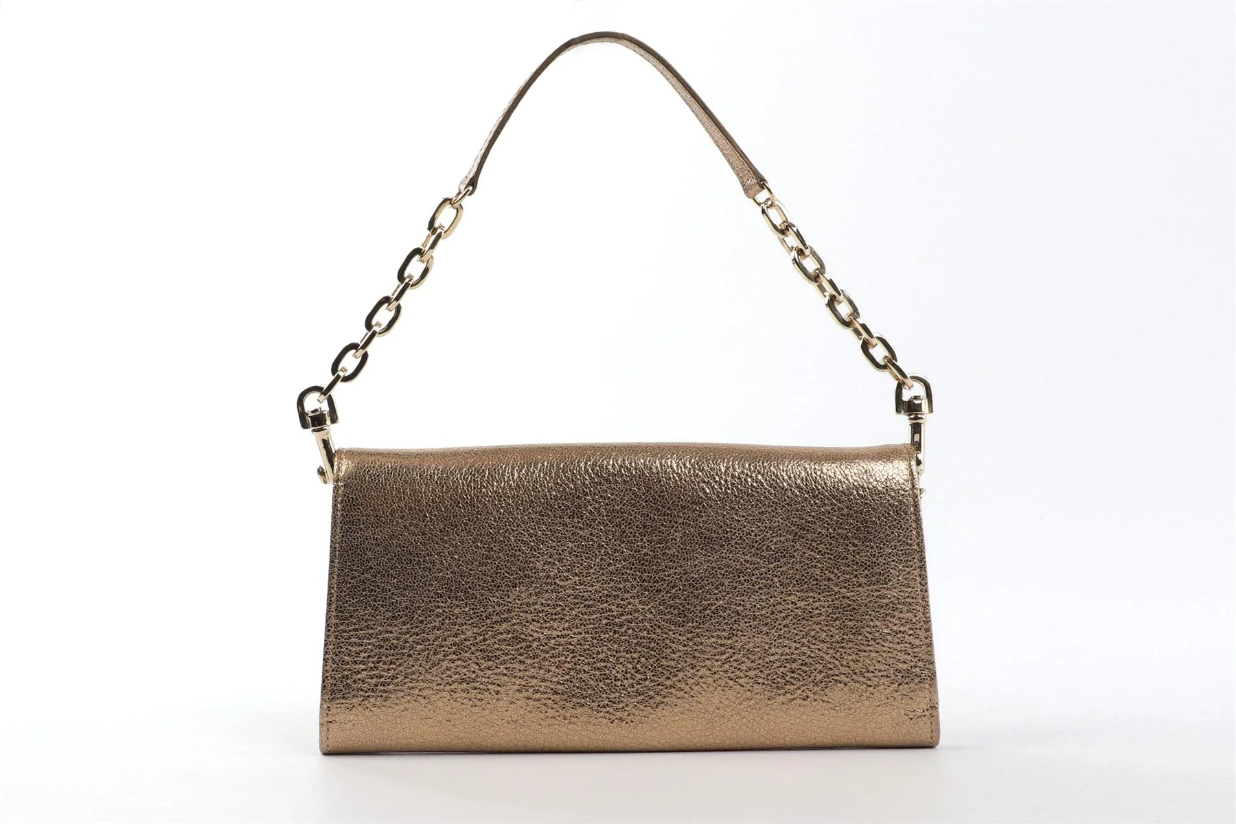 JIMMY CHOO GOLD LEATHER SHOULDER BAG - Image 6