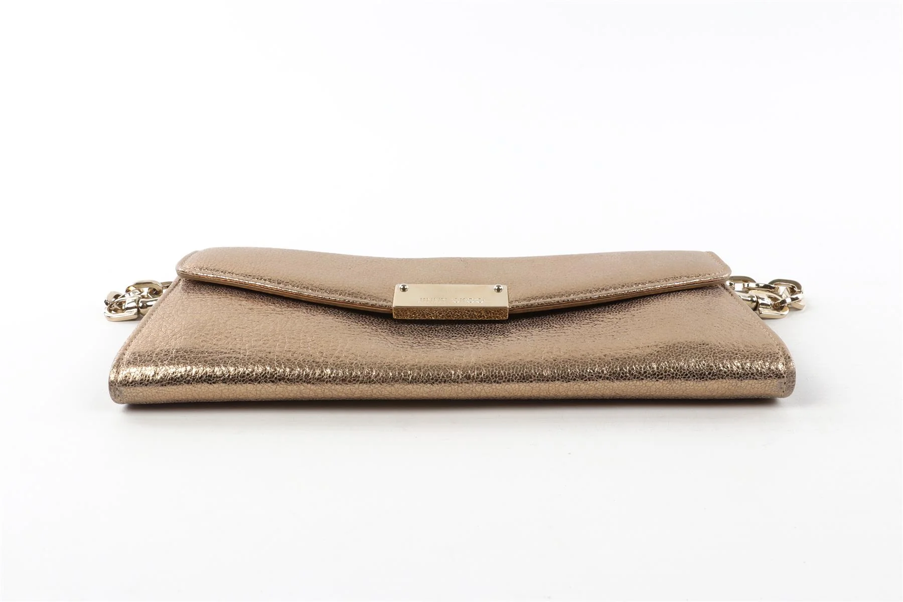 JIMMY CHOO GOLD LEATHER SHOULDER BAG - Image 7
