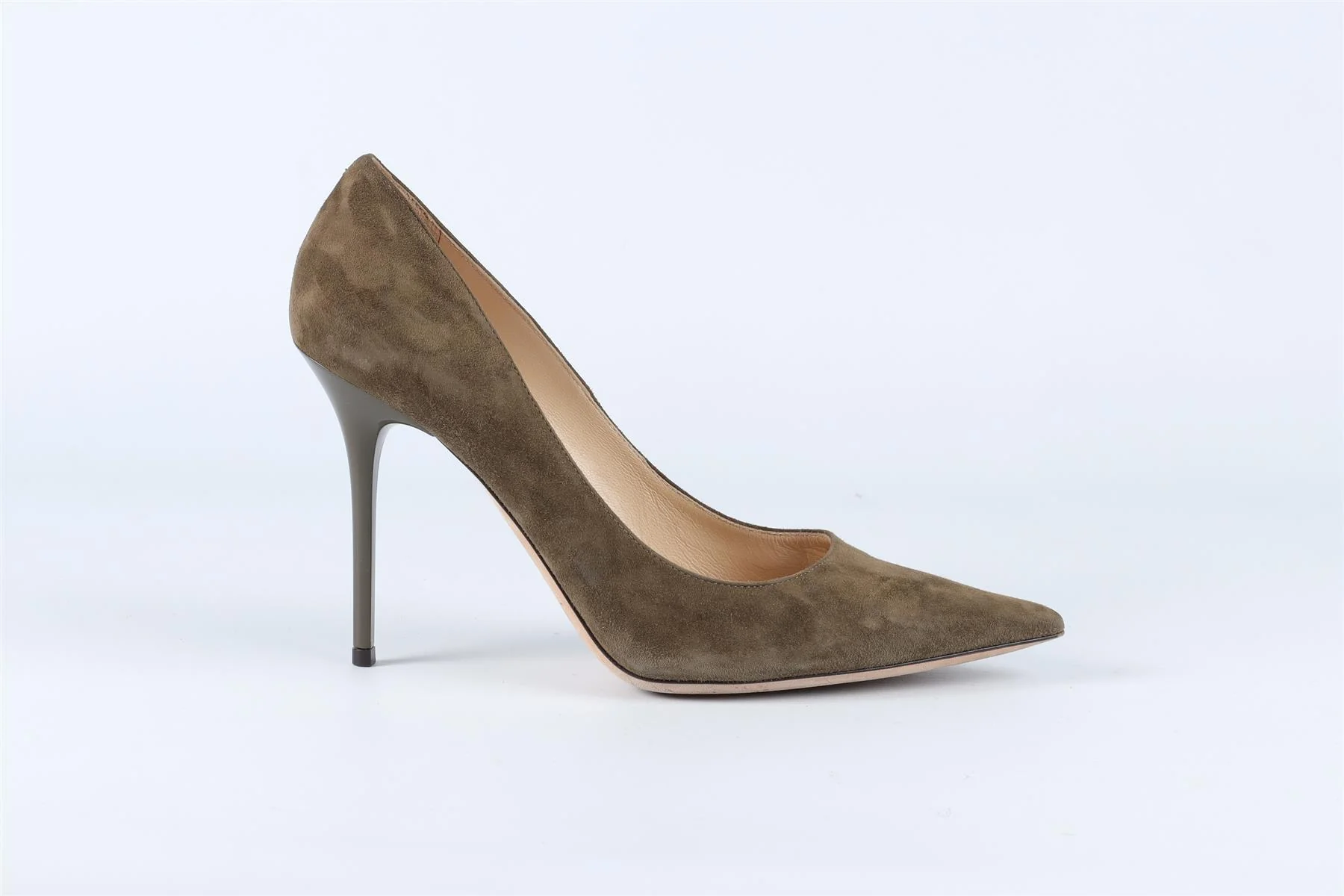 JIMMY CHOO GREEN SUEDE PUMPS EU 38.5 UK 5.5 US 8.5 - Image 2