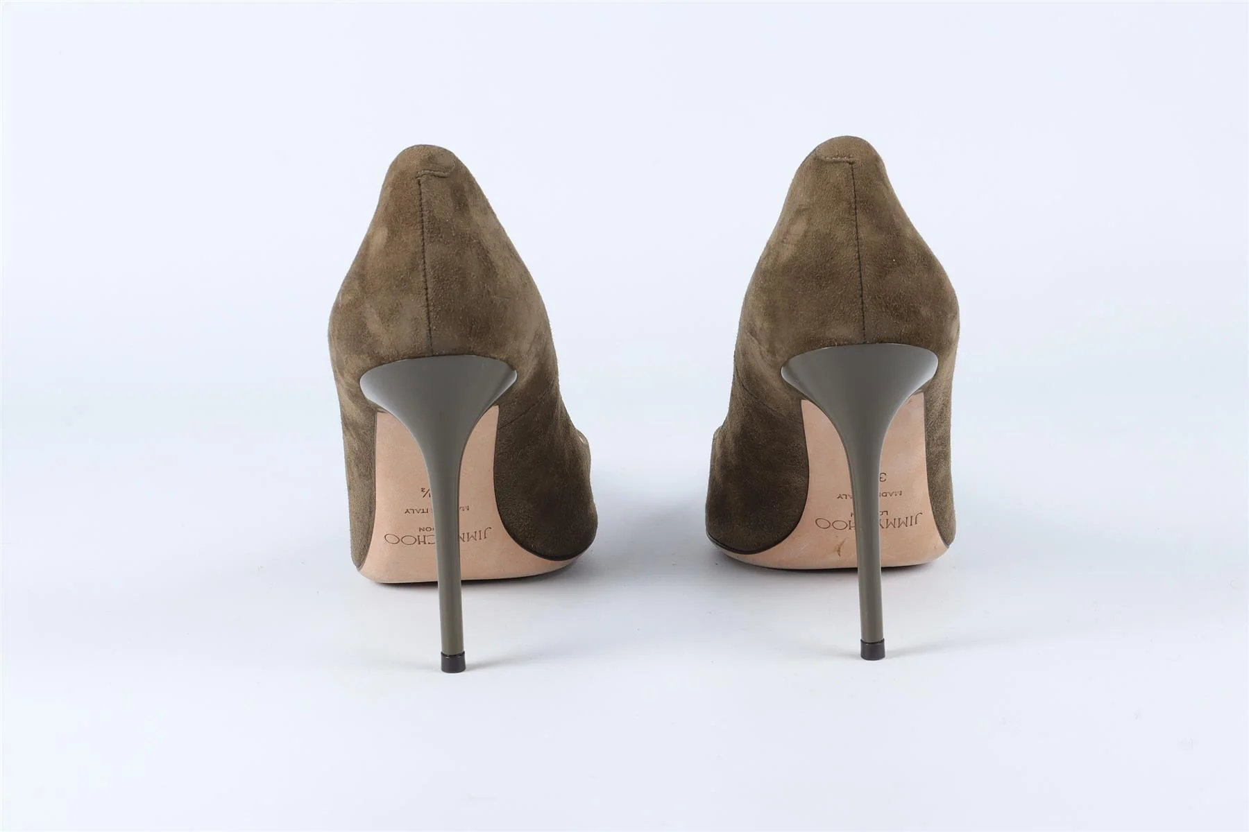 JIMMY CHOO GREEN SUEDE PUMPS EU 38.5 UK 5.5 US 8.5 - Image 5