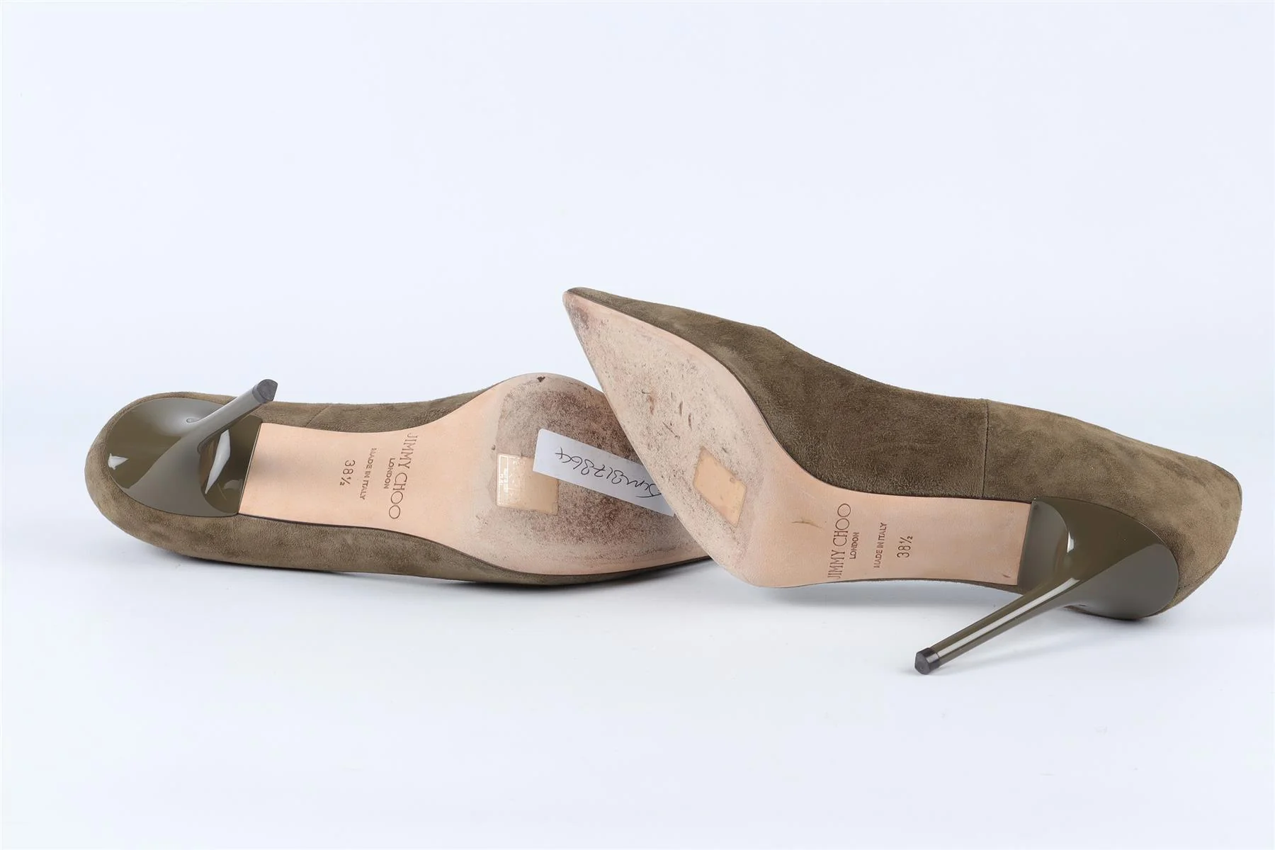 JIMMY CHOO GREEN SUEDE PUMPS EU 38.5 UK 5.5 US 8.5 - Image 6