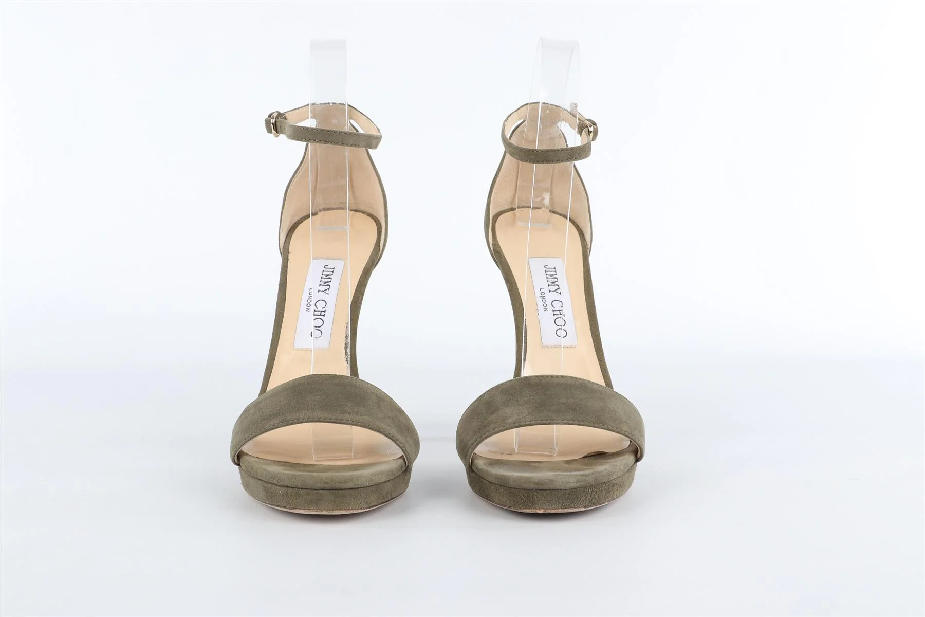 JIMMY CHOO GREEN SUEDE SANDALS EU 38 UK 5 US 8 - Image 3